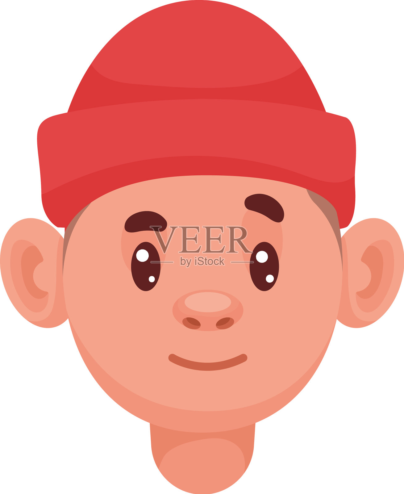 戴羊毛帽子的男人插画图片素材