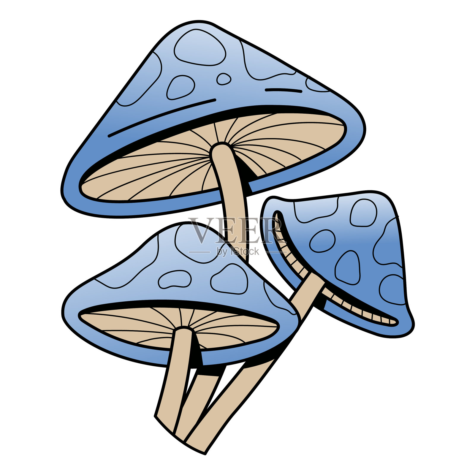 蓝香菇自然优质设计元素图片