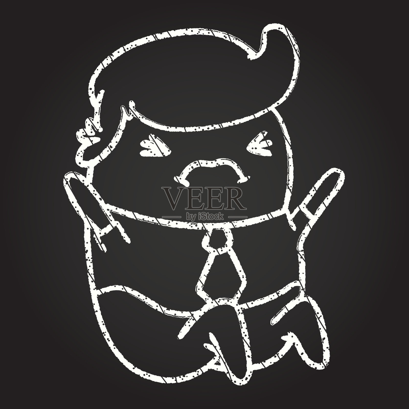 办公室经理粉笔画插画图片素材