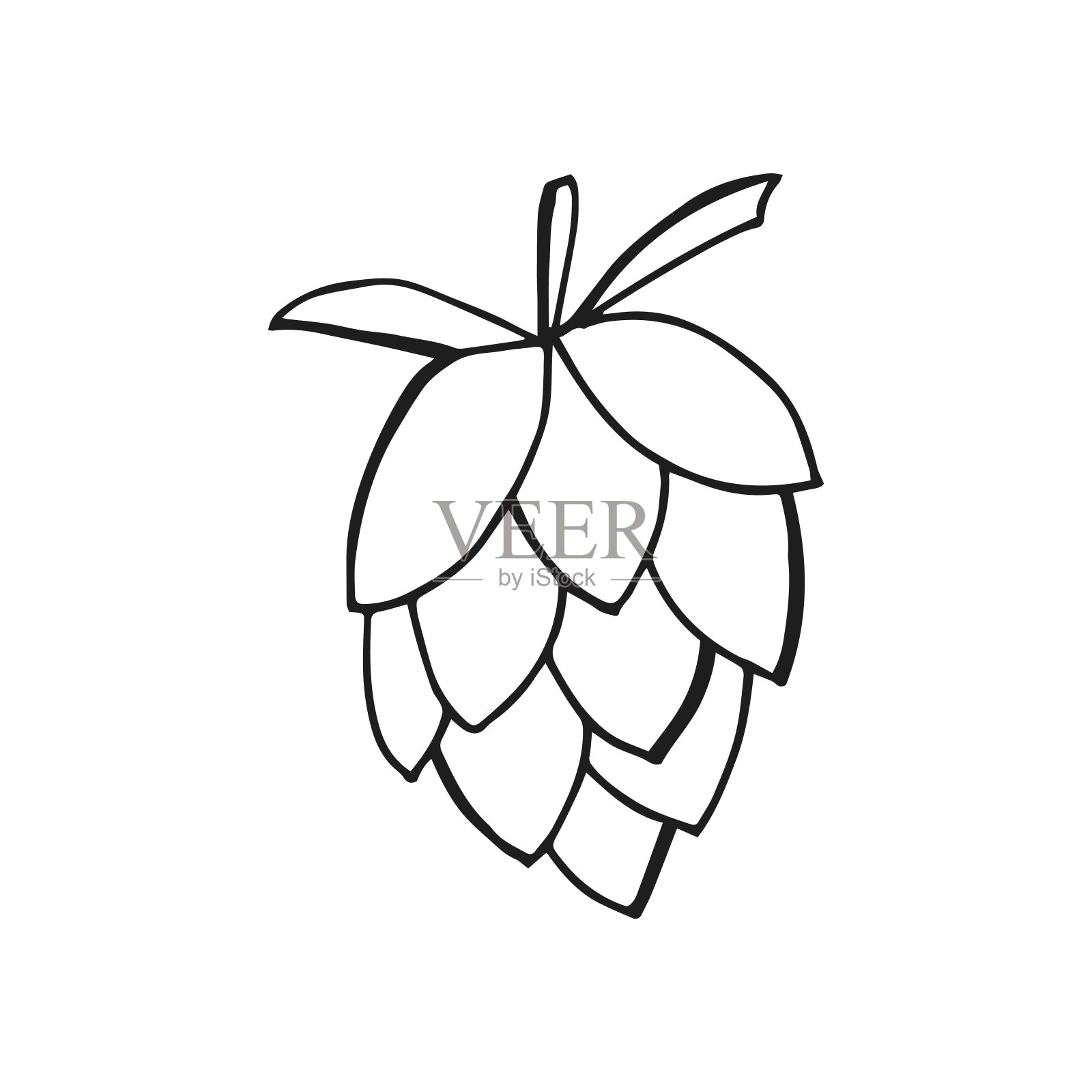 2022年慕尼黑啤酒节。手绘涂鸦轮廓跳跃在白色背景上。德国的传统节日。插画图片素材