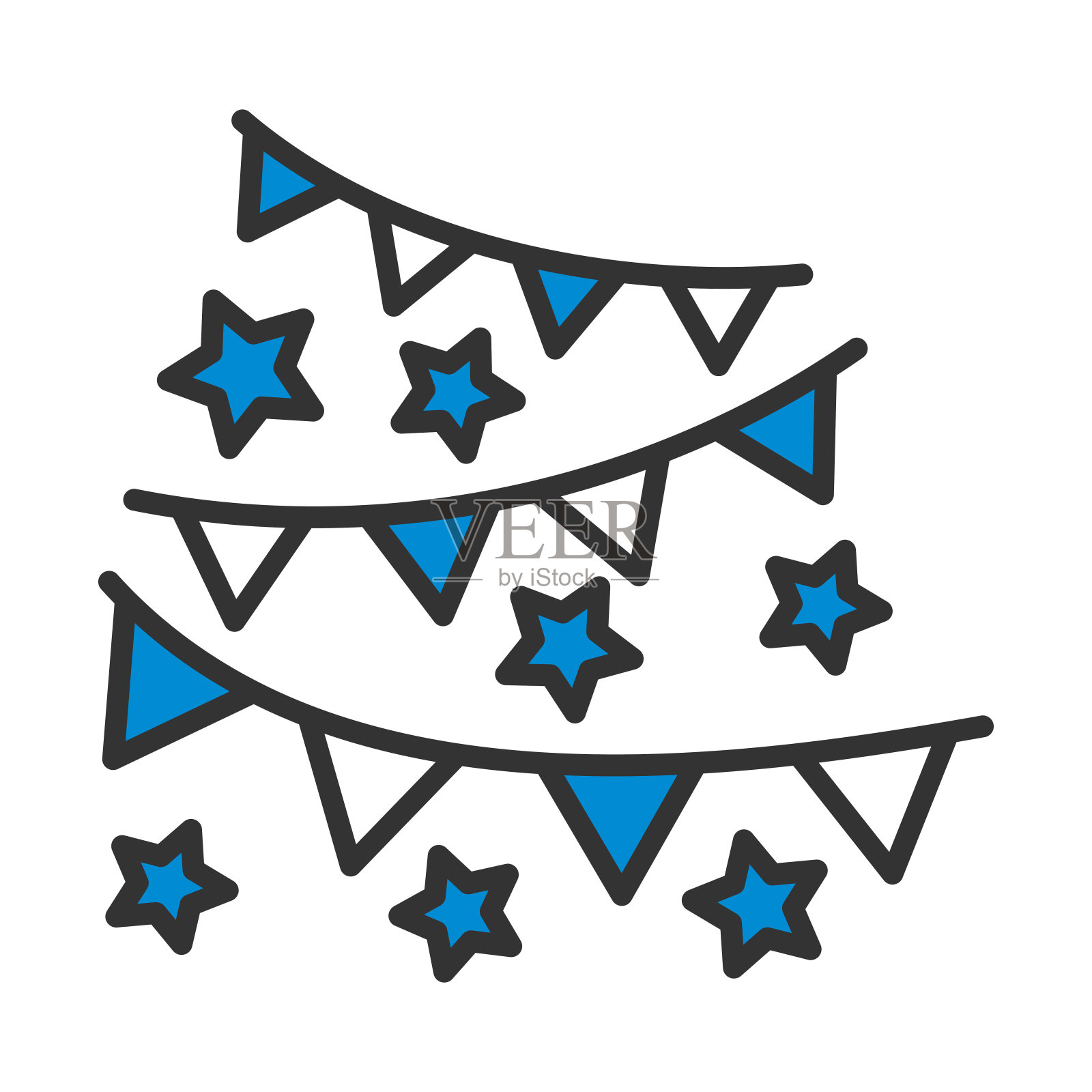 党花环图标插画图片素材