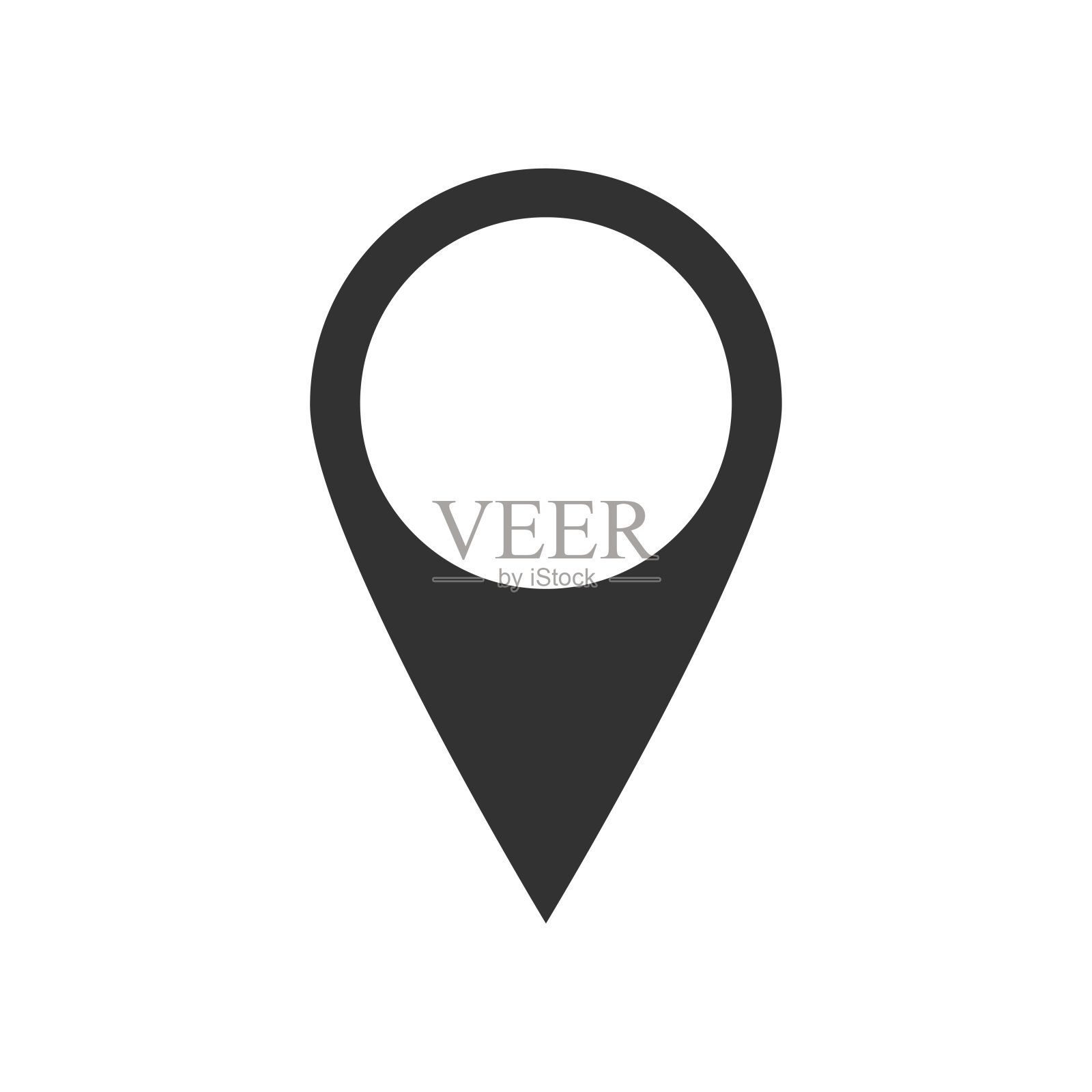 马克图标。矢量插图孤立在白色背景上。图标素材