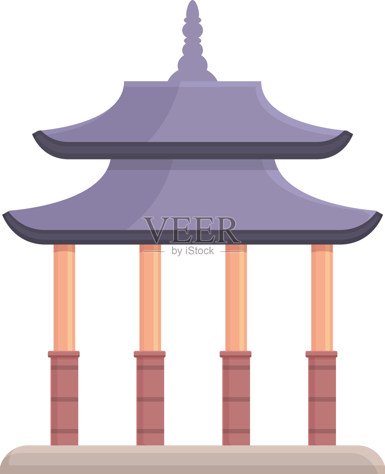 新加坡宝塔图标卡通中文设计元素图片