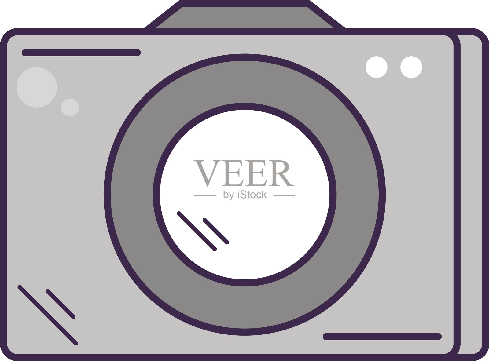 相机卡通孤立图标素材