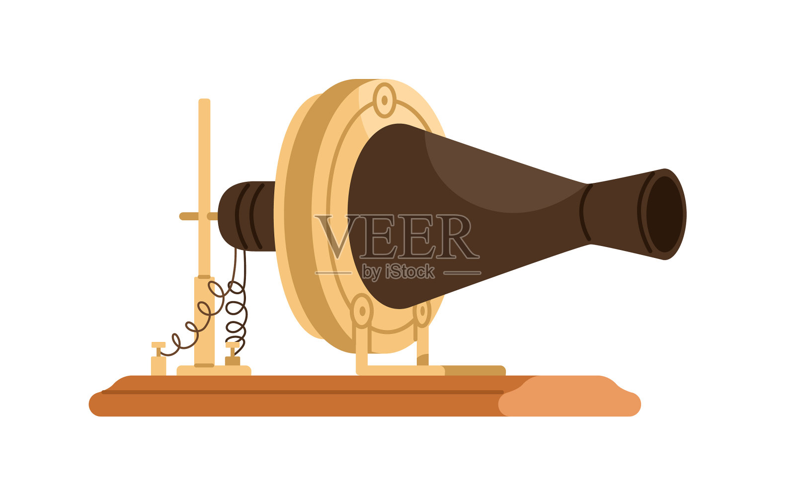 贝尔百年发射机古董电话设计元素图片