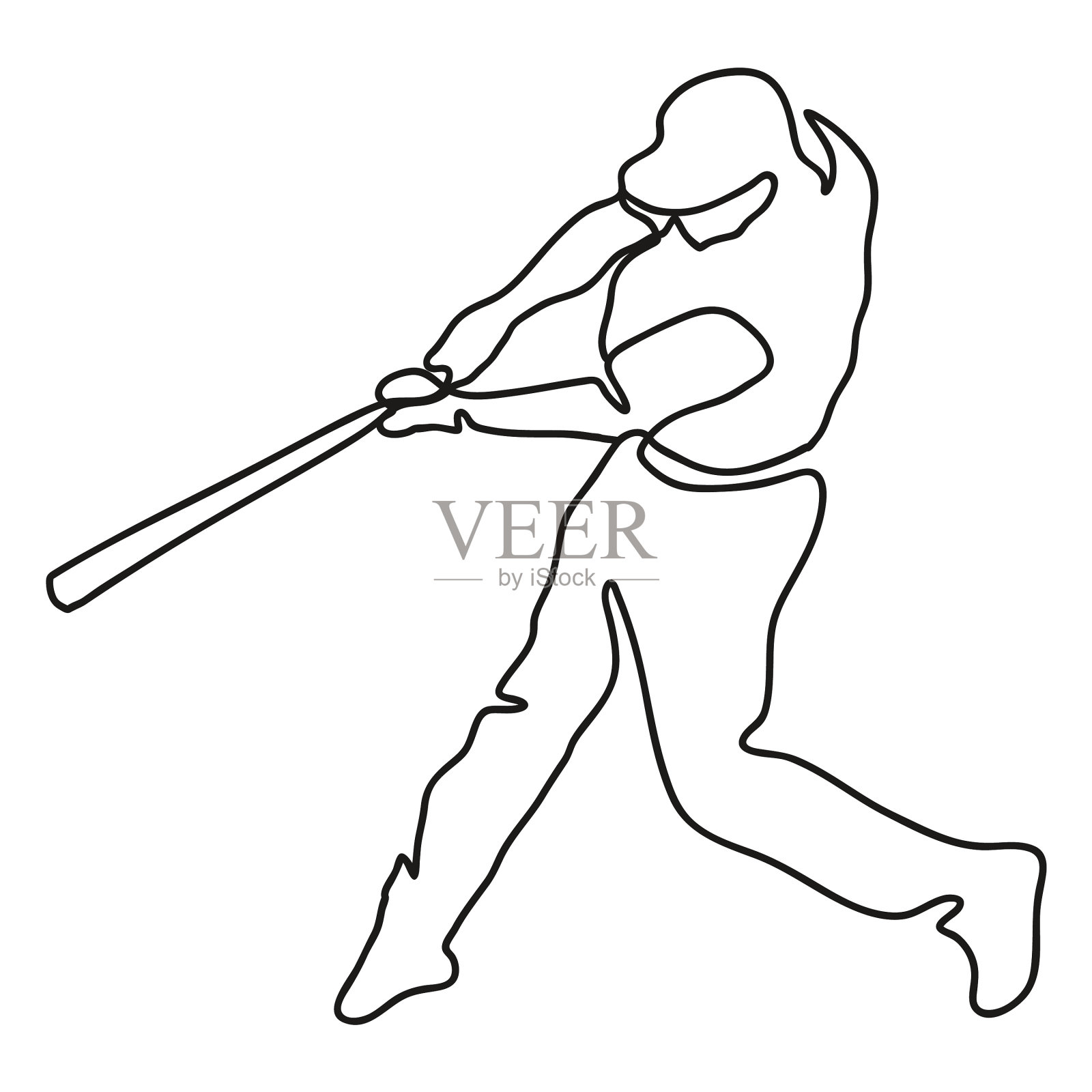 连续击球的棒球运动员设计元素图片