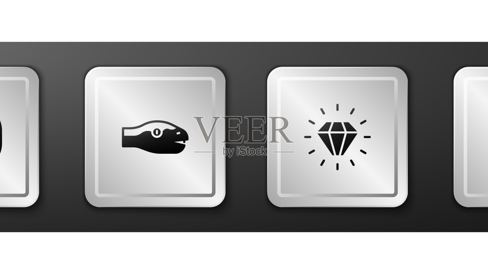 设置彗星下落快蛇钻石和图标素材