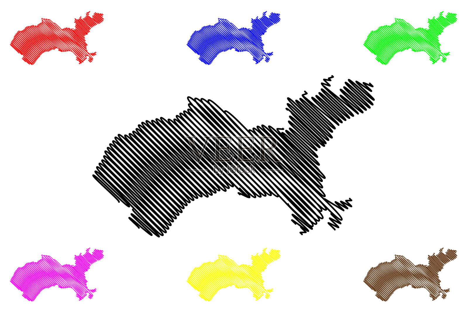 巴西联邦共和国总督岛插画图片素材