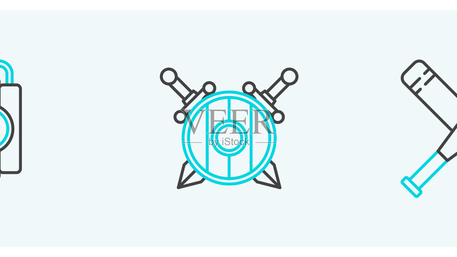 设置线越过棒球棒、炸药棒和图标素材