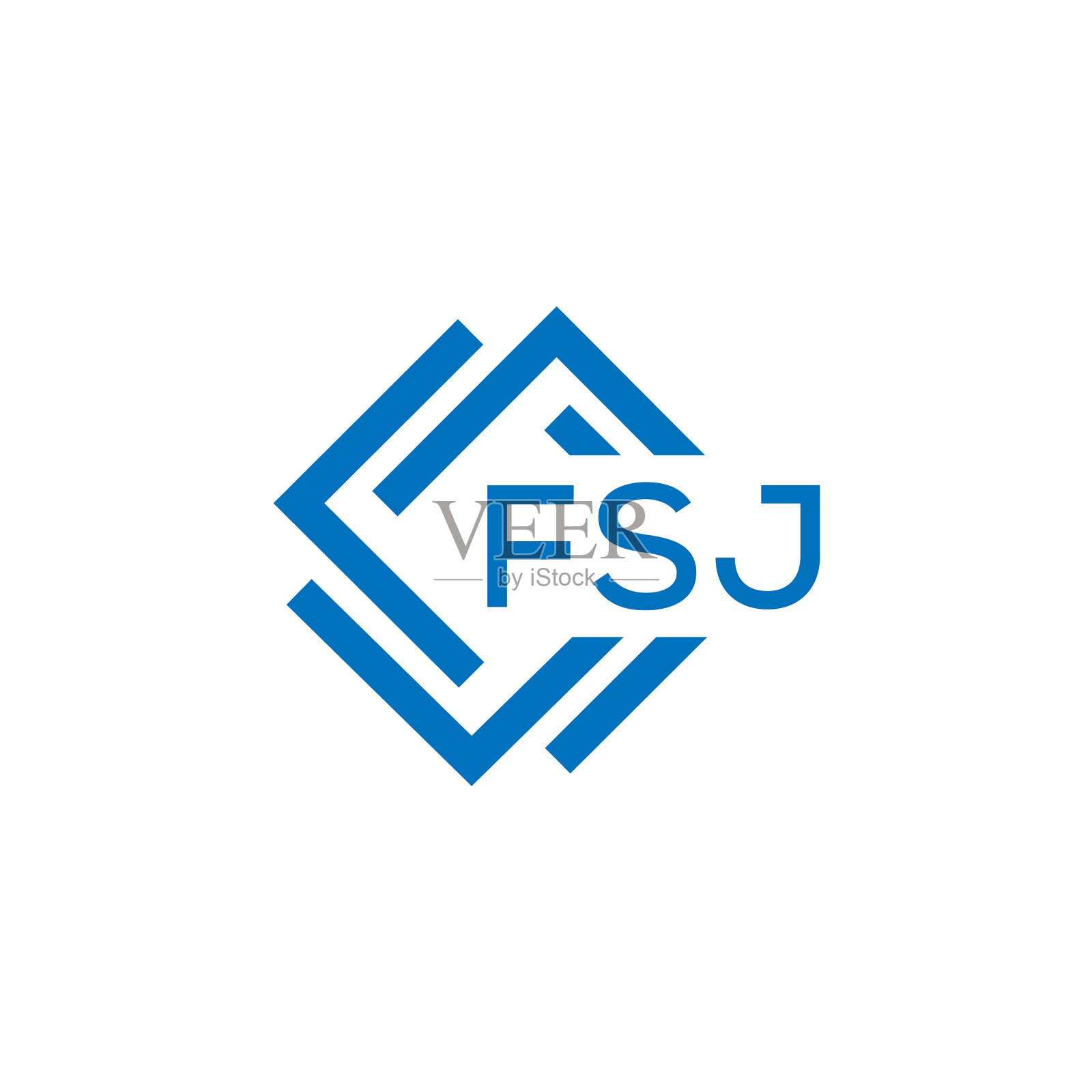 FSJ字母logo设计,白底FSJ插画图片素材