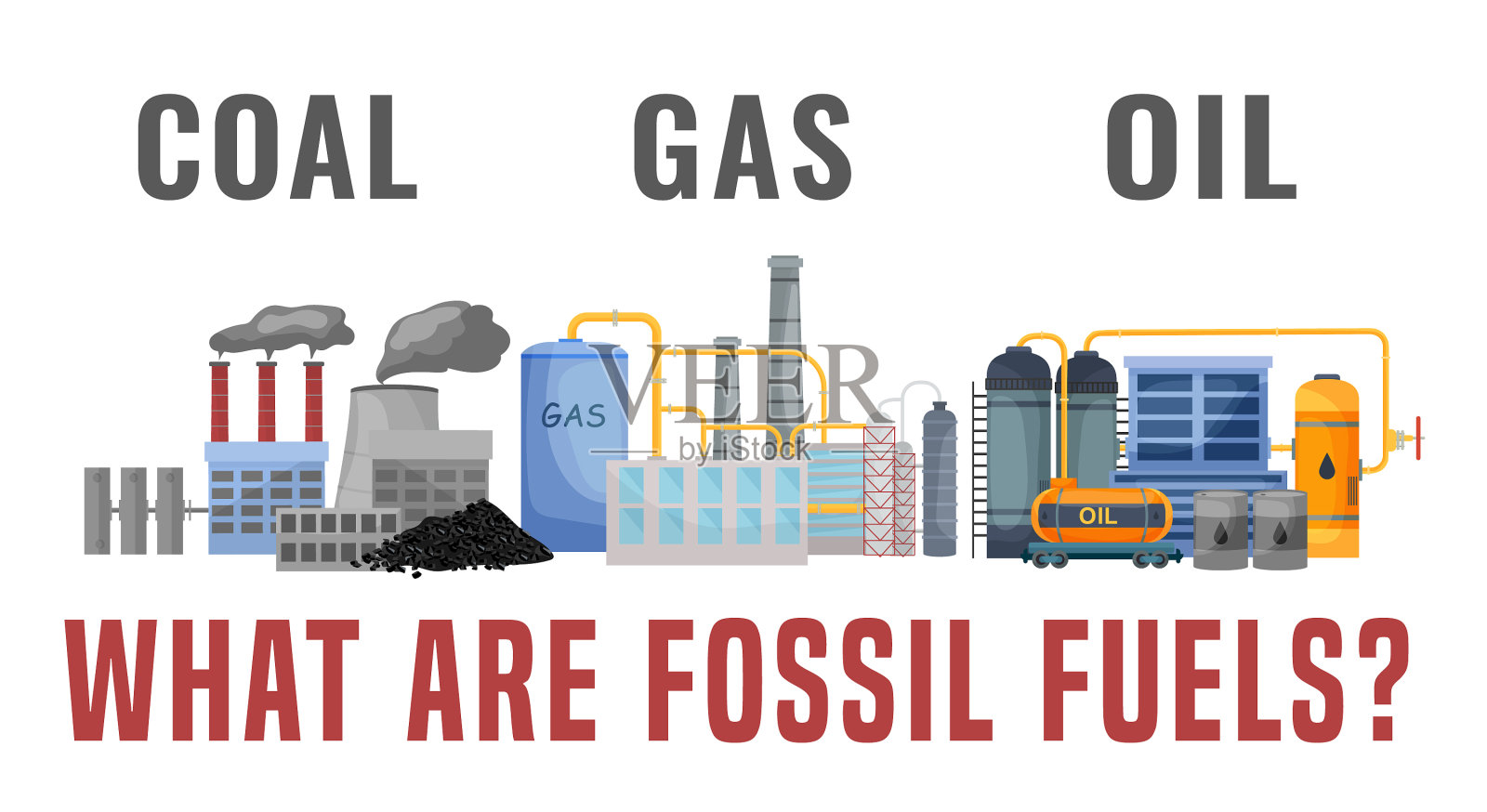 化石燃料的前景如何插画图片素材