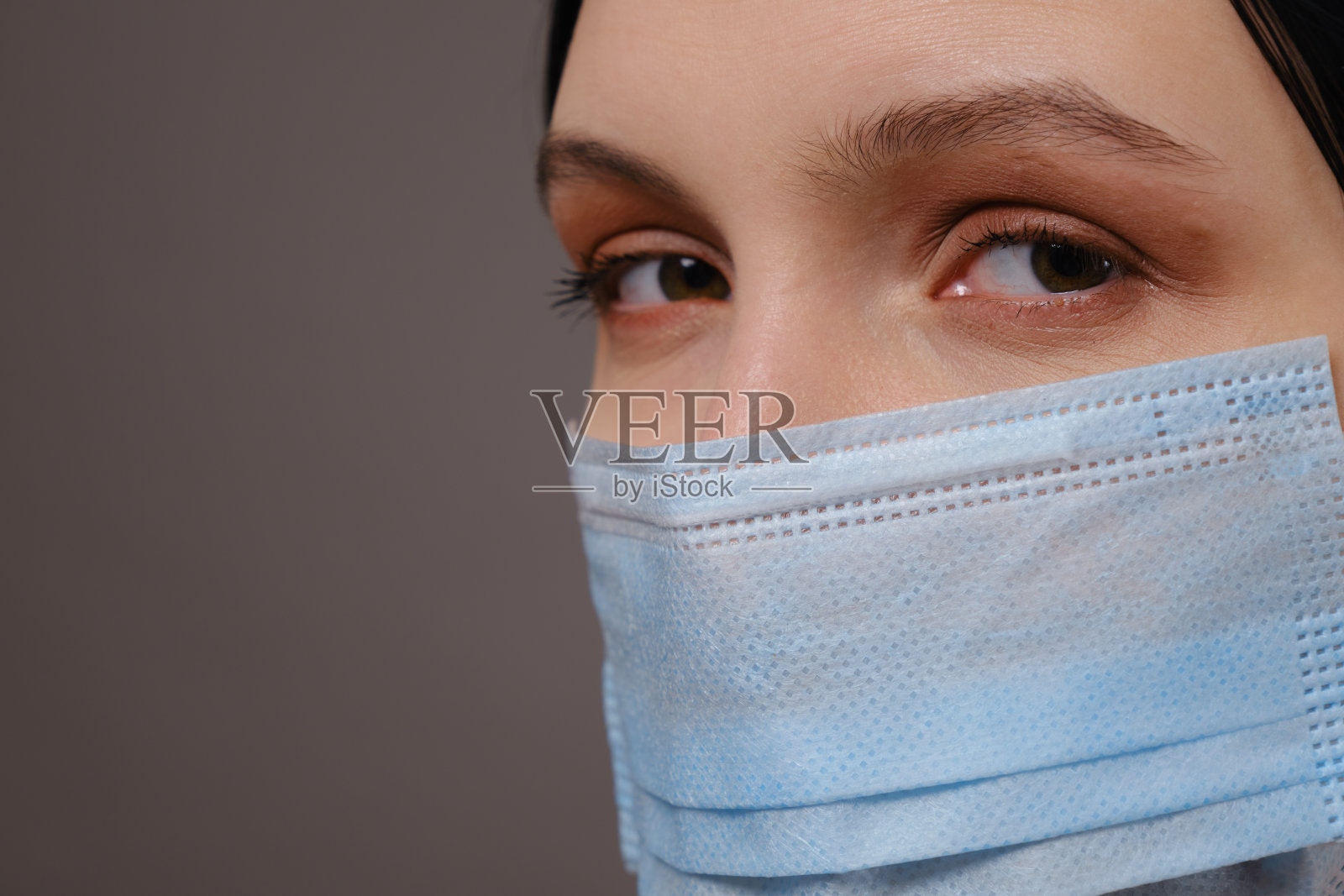 女人在面具照片摄影图片