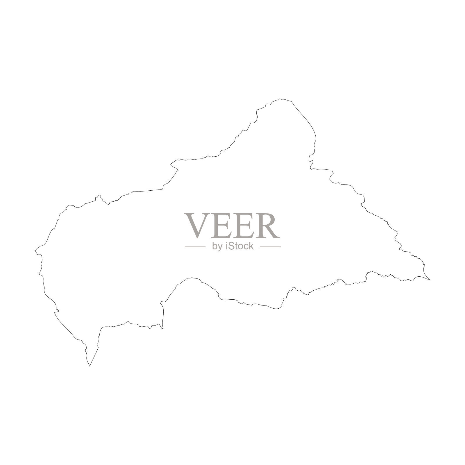 中非共和国国家地图插画图片素材