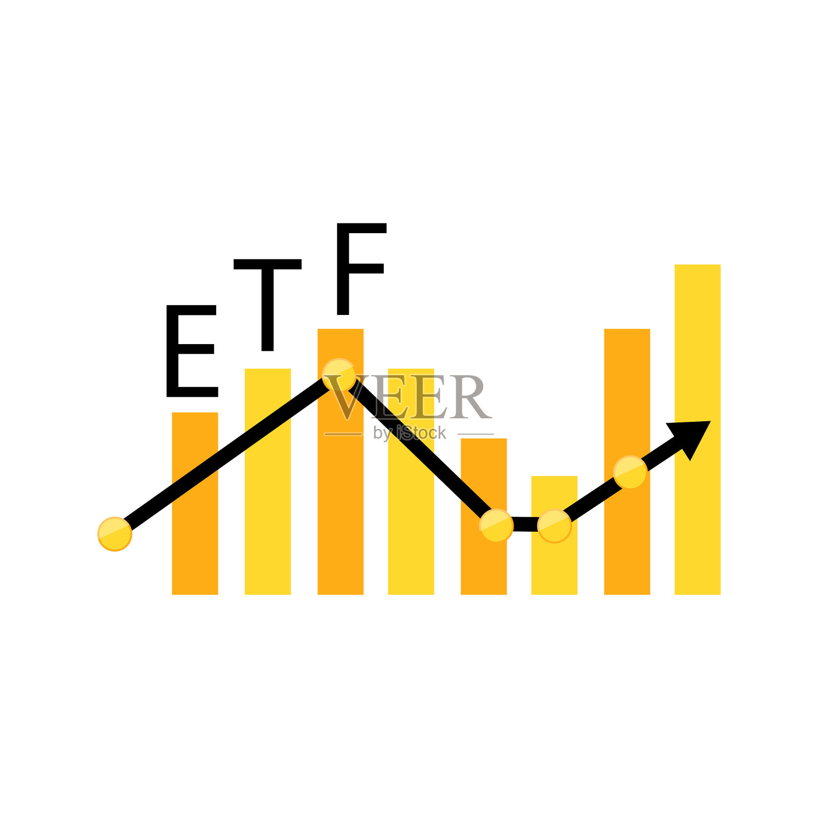 Etf图表金融投资贸易金融图标素材