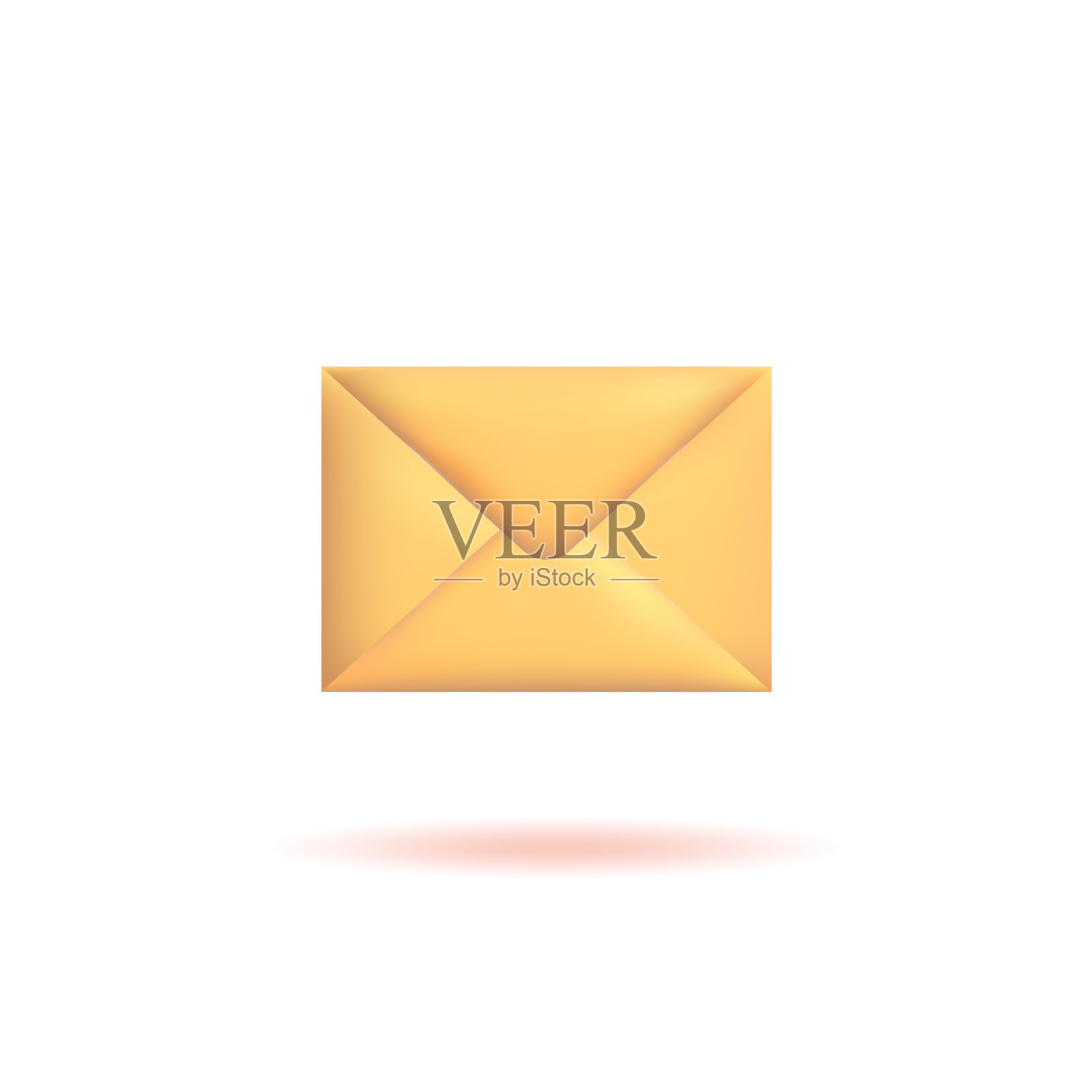 3d信封新消息或收件箱的现实图标图标素材