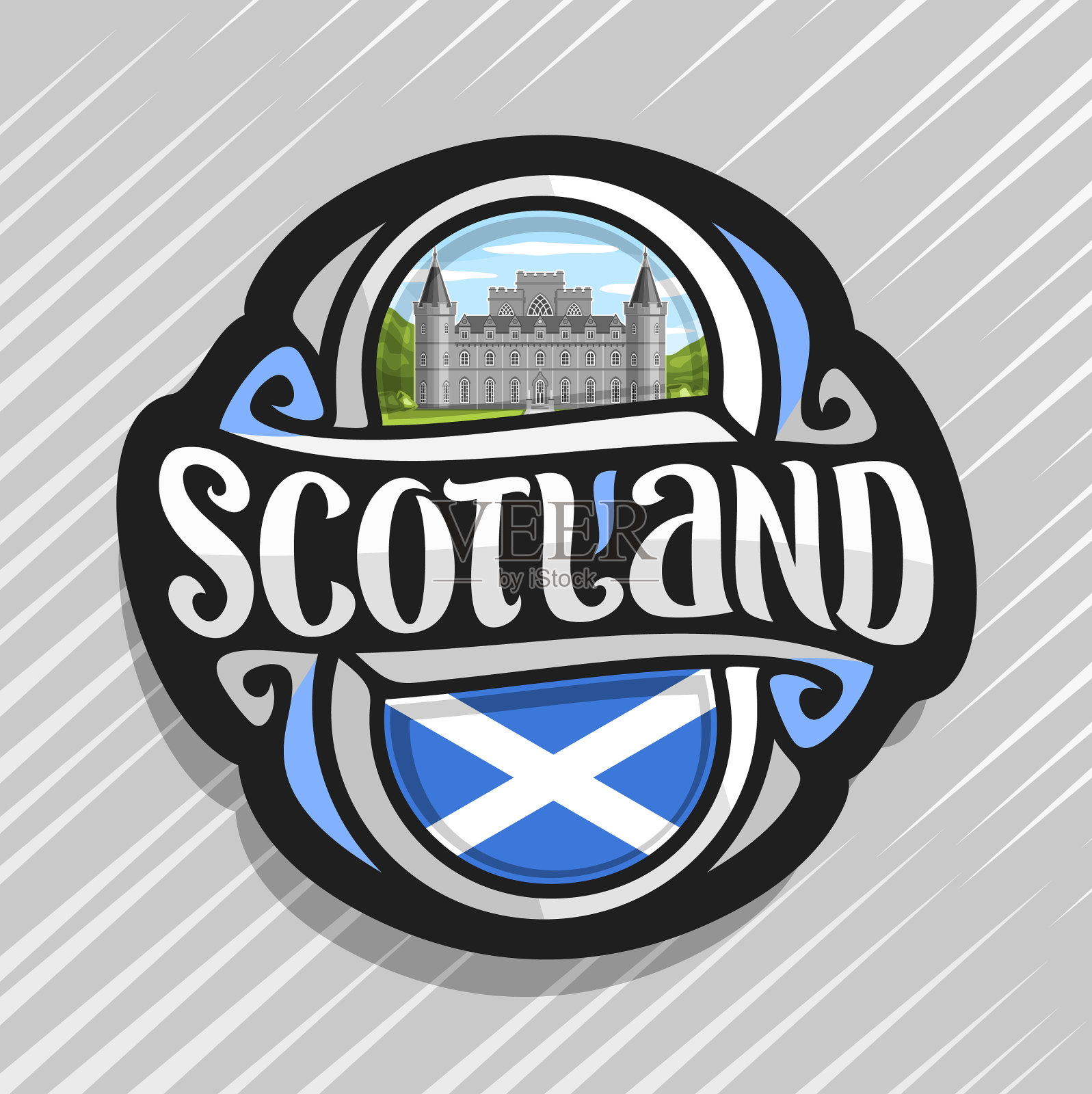 标志为苏格兰插画图片素材