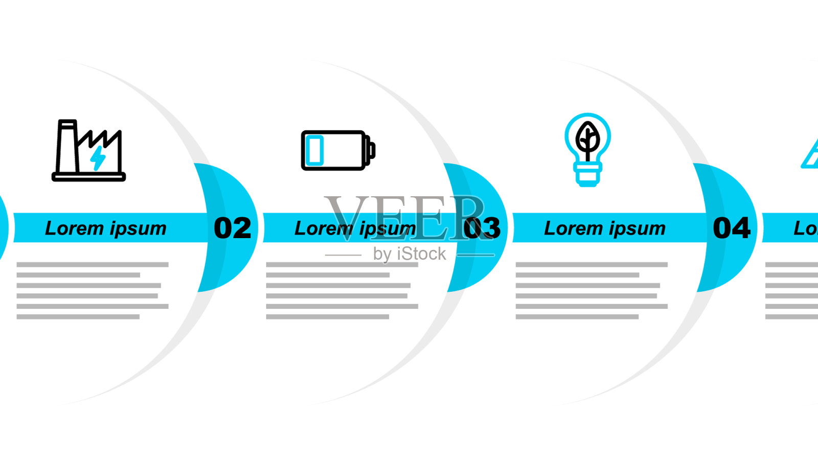 用叶片集线太阳能电池板灯泡图标素材