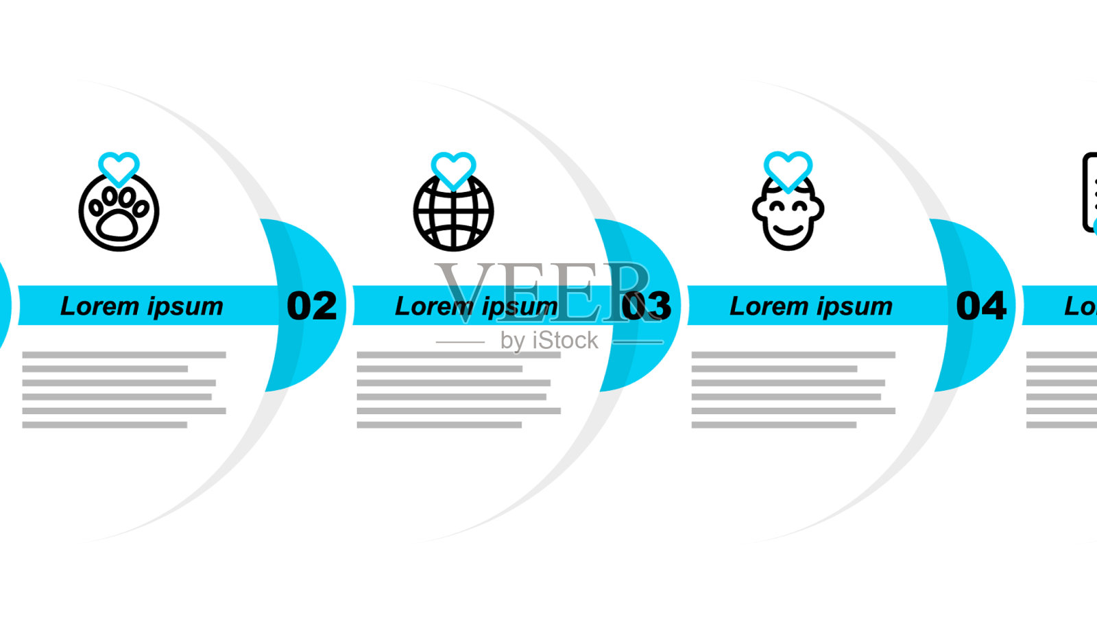 用心义工手套行信封图标素材