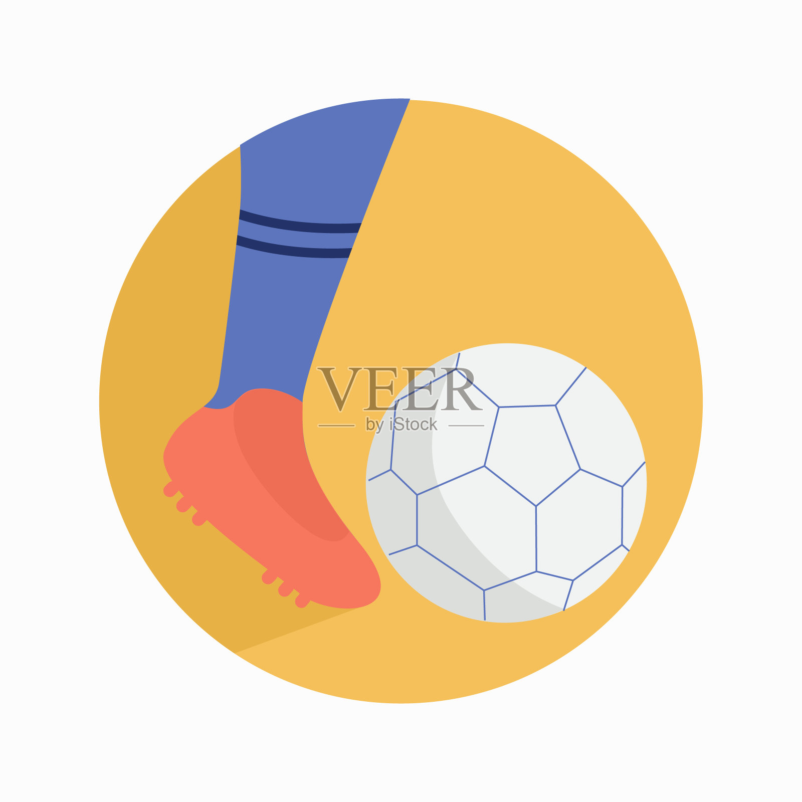 为社交媒体中的亮点做封面。足球。体育博客插画图片素材