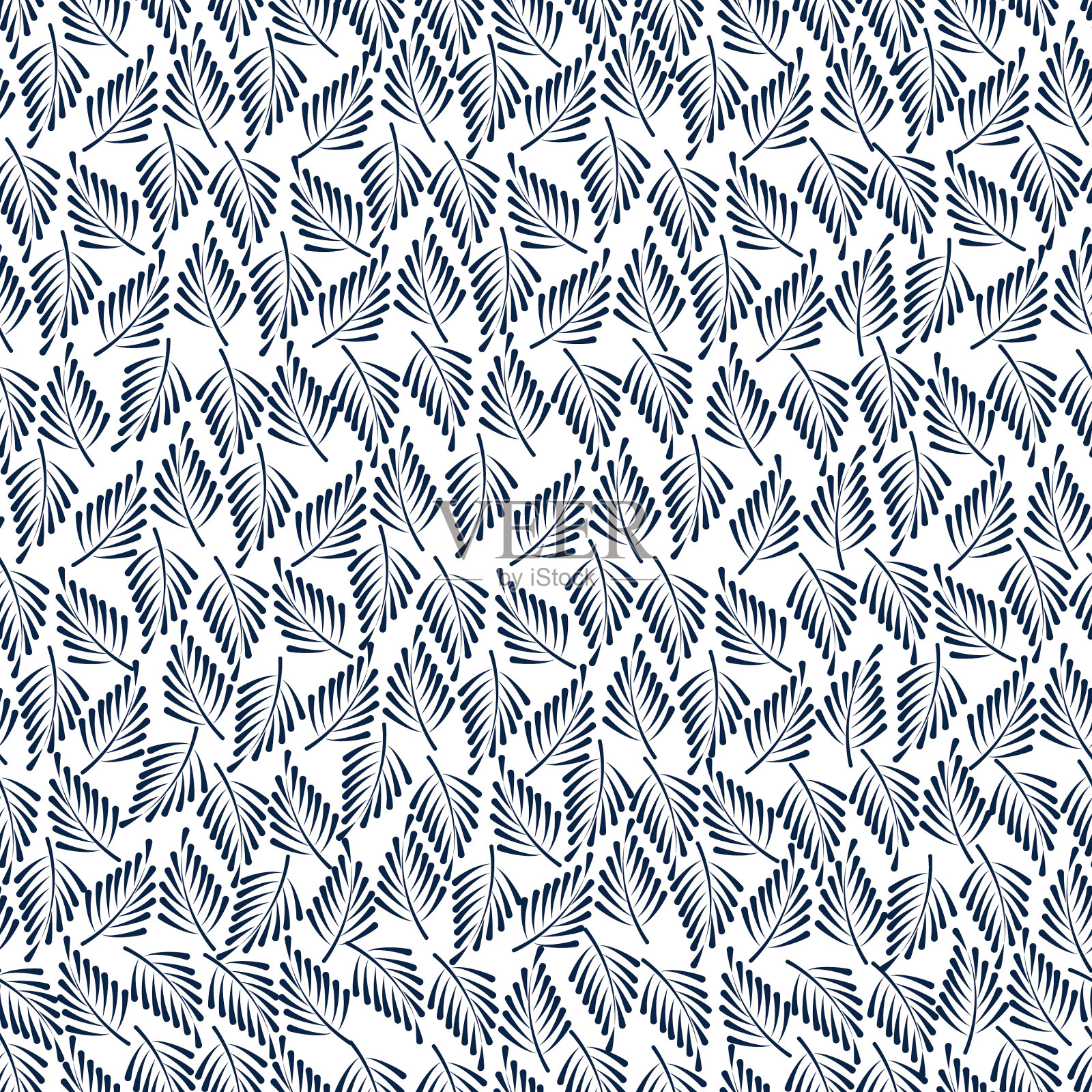树叶图案无尽背景无缝衔接插画图片素材