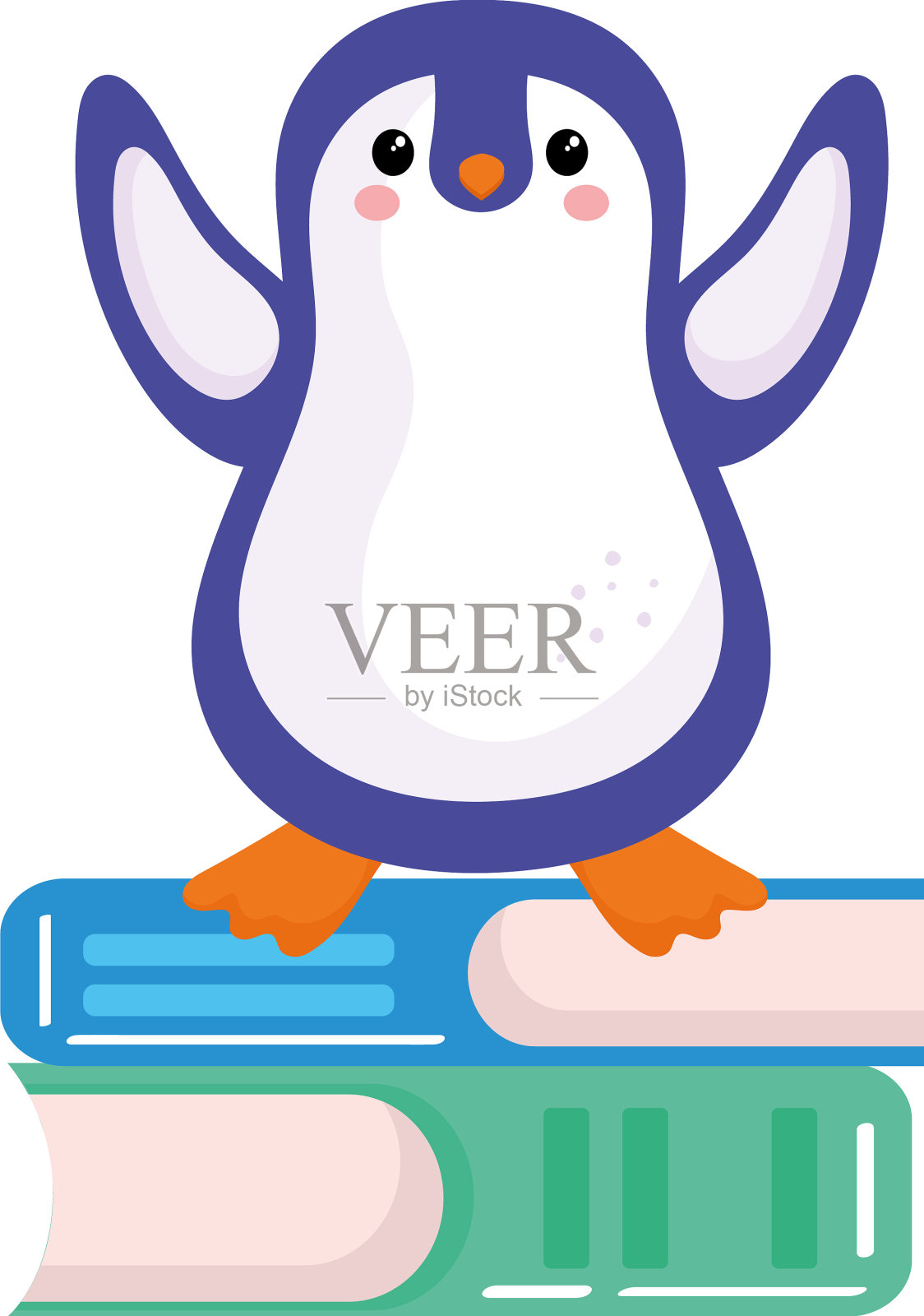 可爱的企鹅的学生设计元素图片