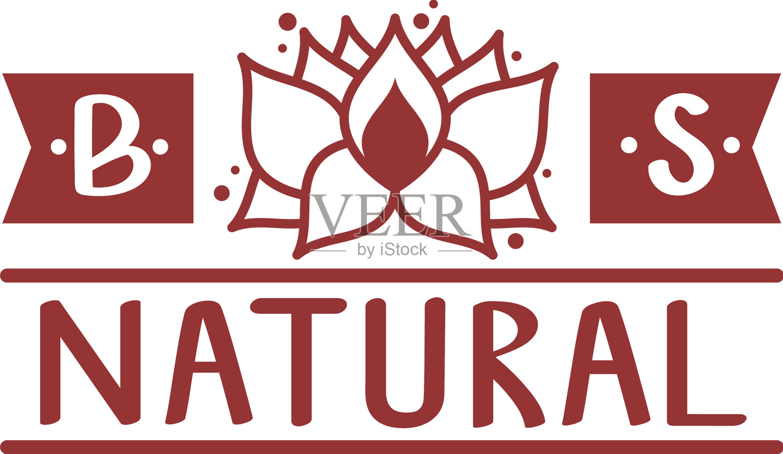 荷花温泉徽记插画图片素材