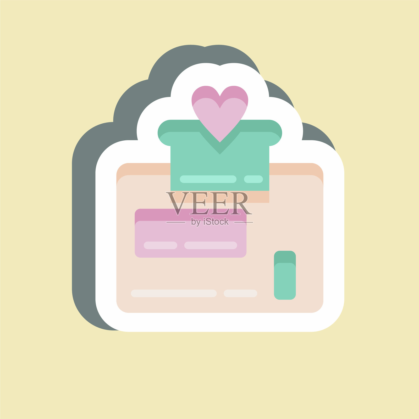 贴纸忠诚度计划适合品牌插画图片素材