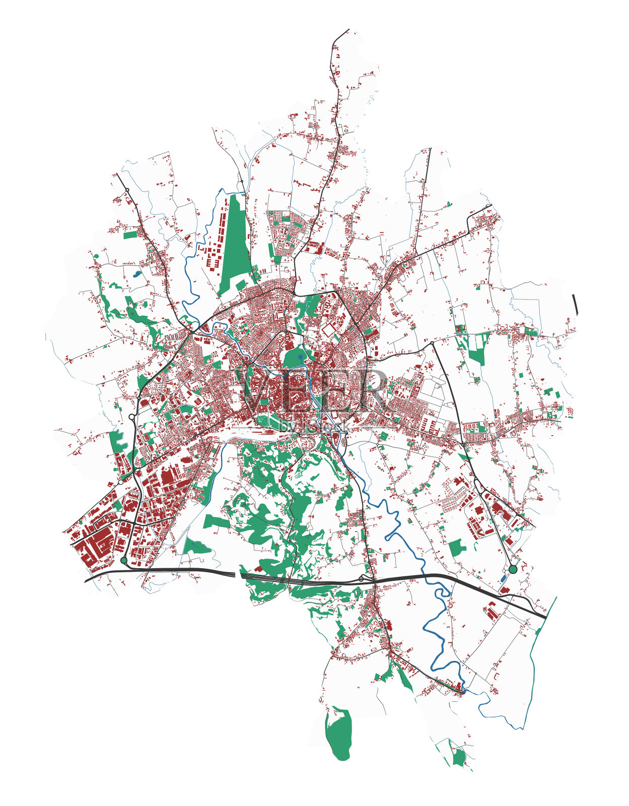 维琴察地图维琴察城详细地图设计元素图片