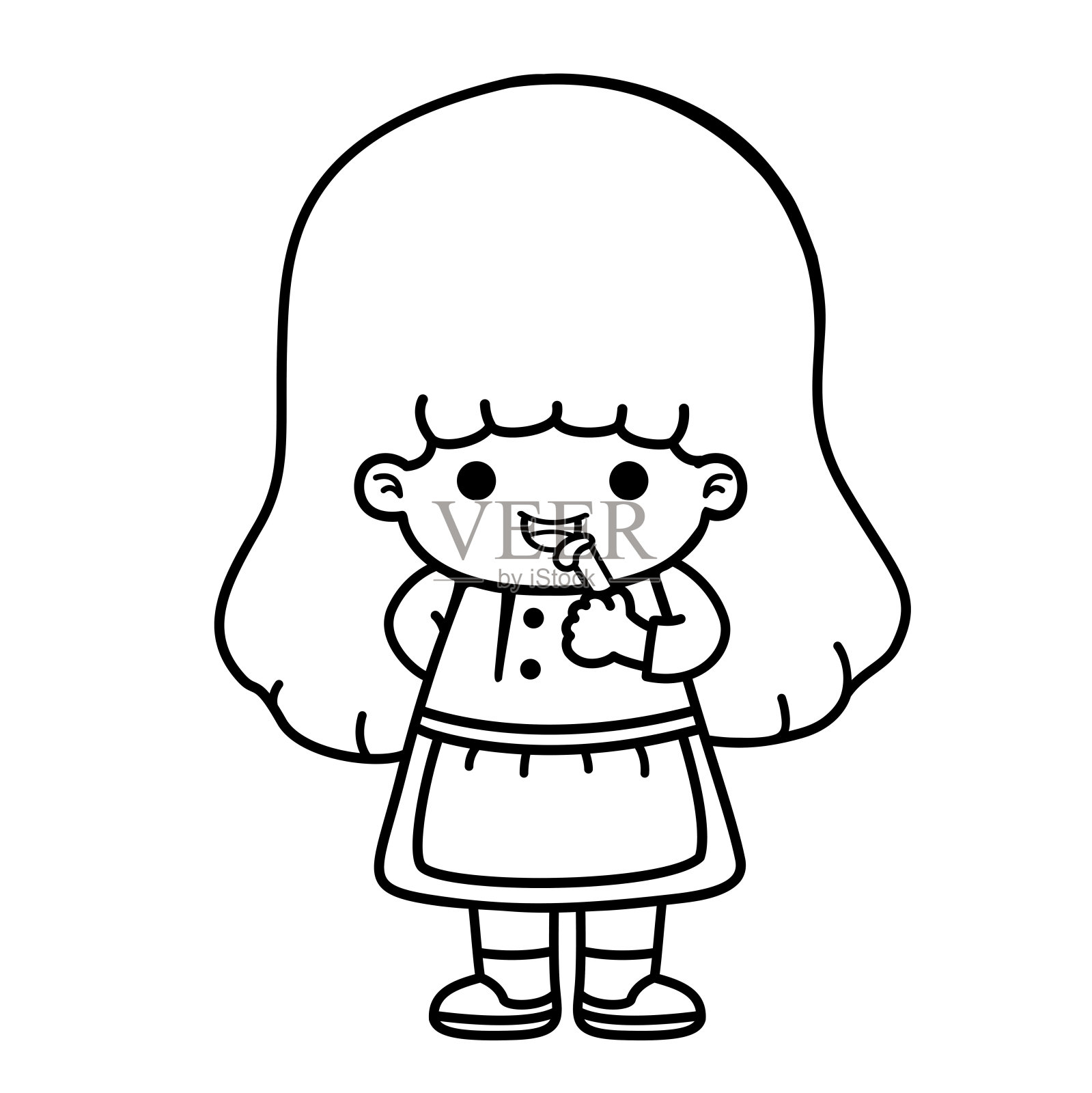 快乐的孩子烹饪厨师矢量插图设计元素图片