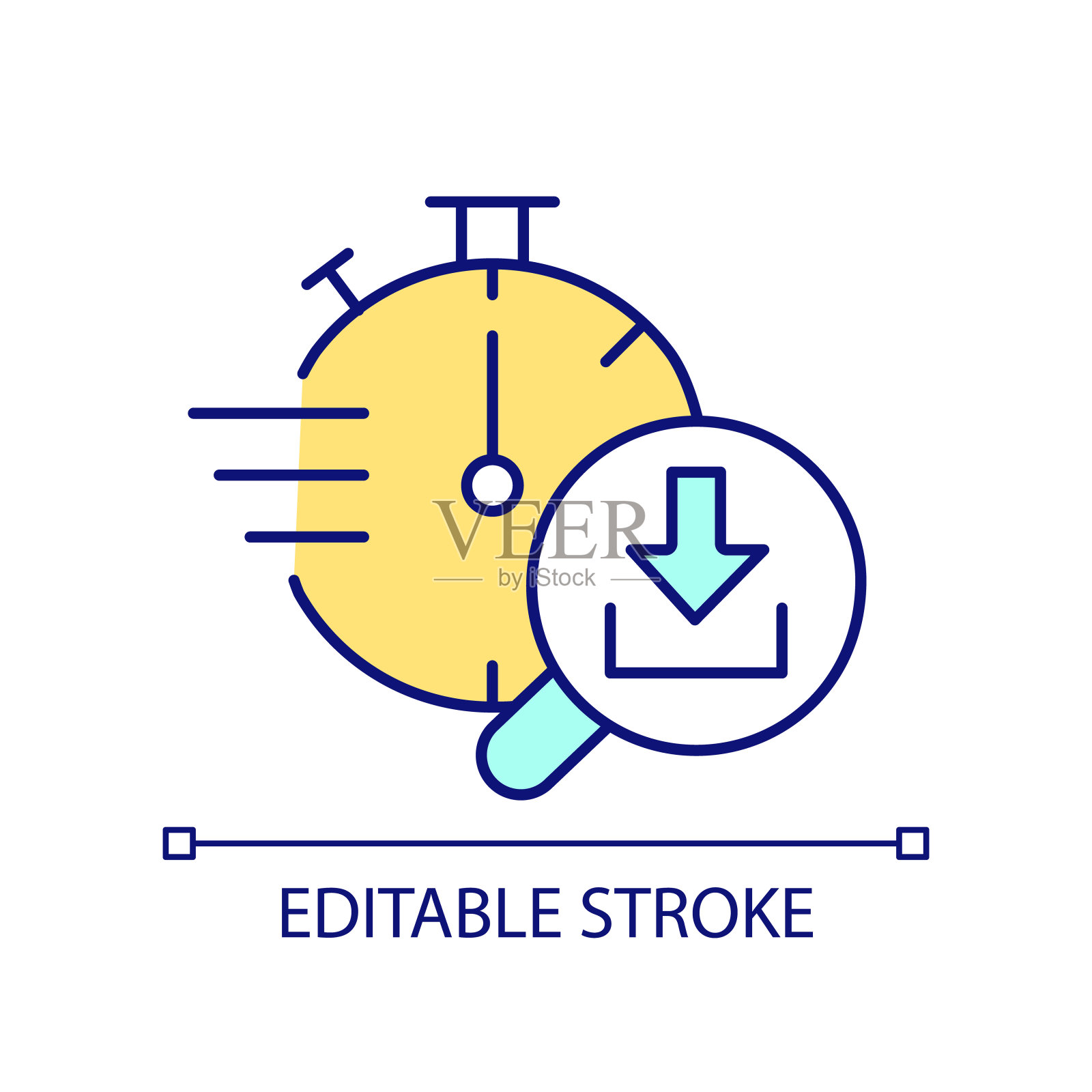 下载速度RGB彩色图标图标素材