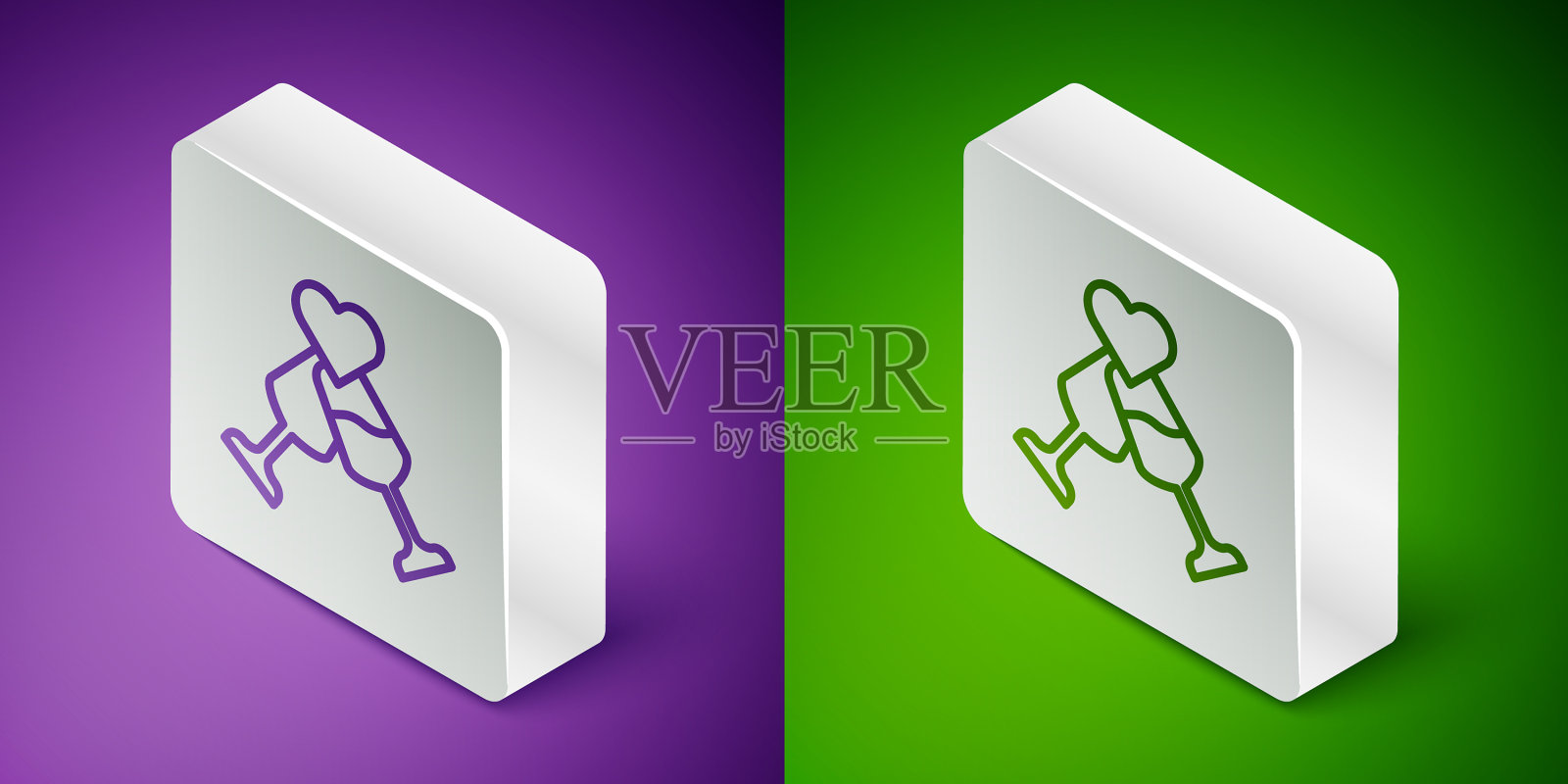 等距线玻璃香槟图标孤立上图标素材