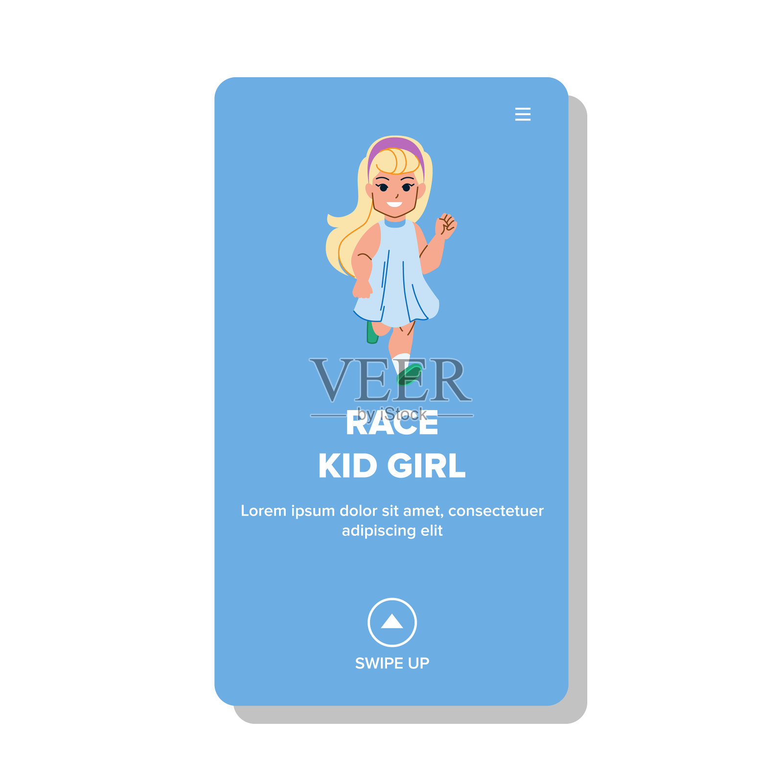 种族的孩子的女孩插画图片素材