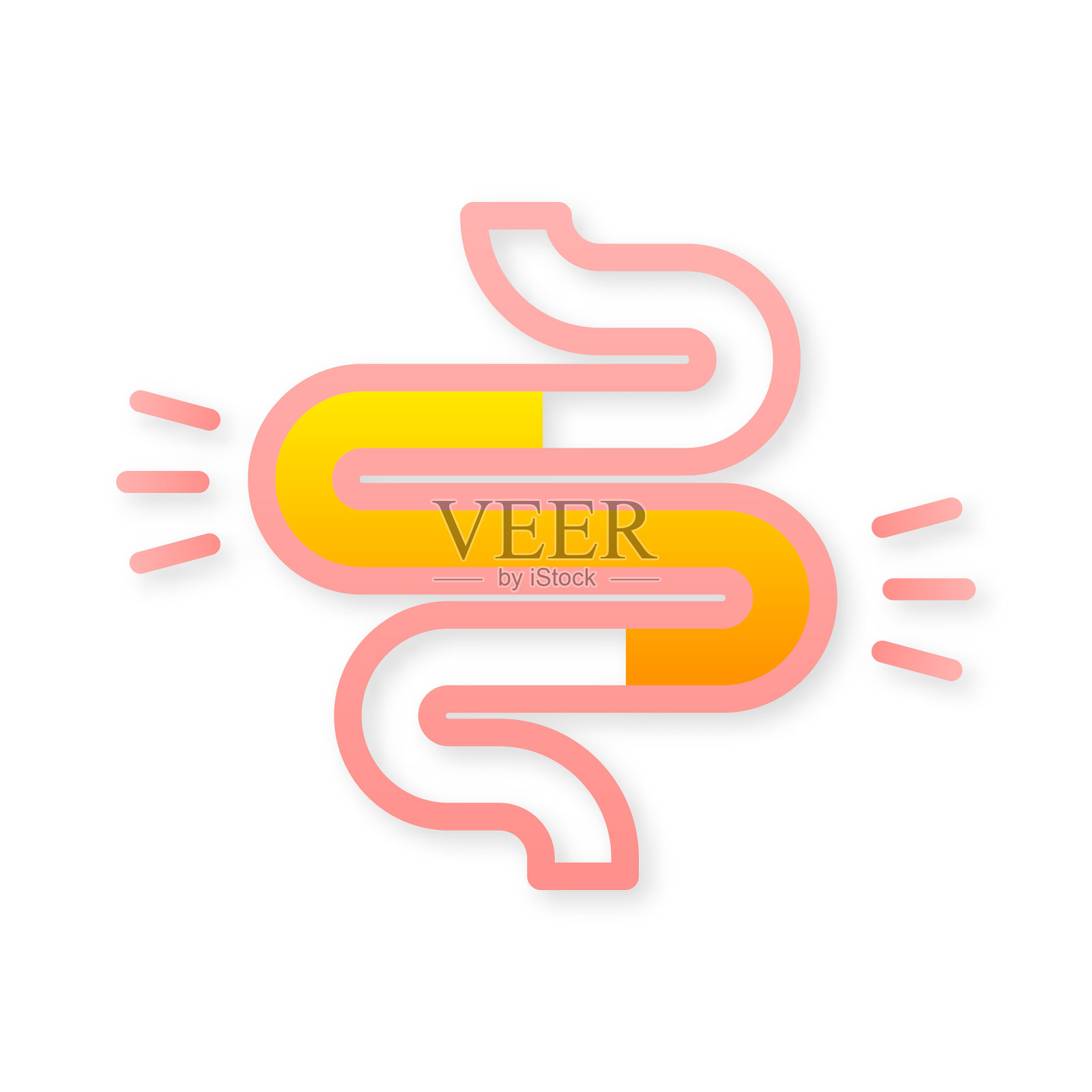 结肠炎胃腹胀保健图标素材