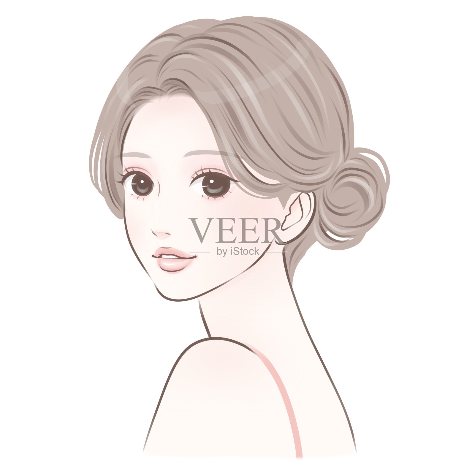 女人插画图片素材