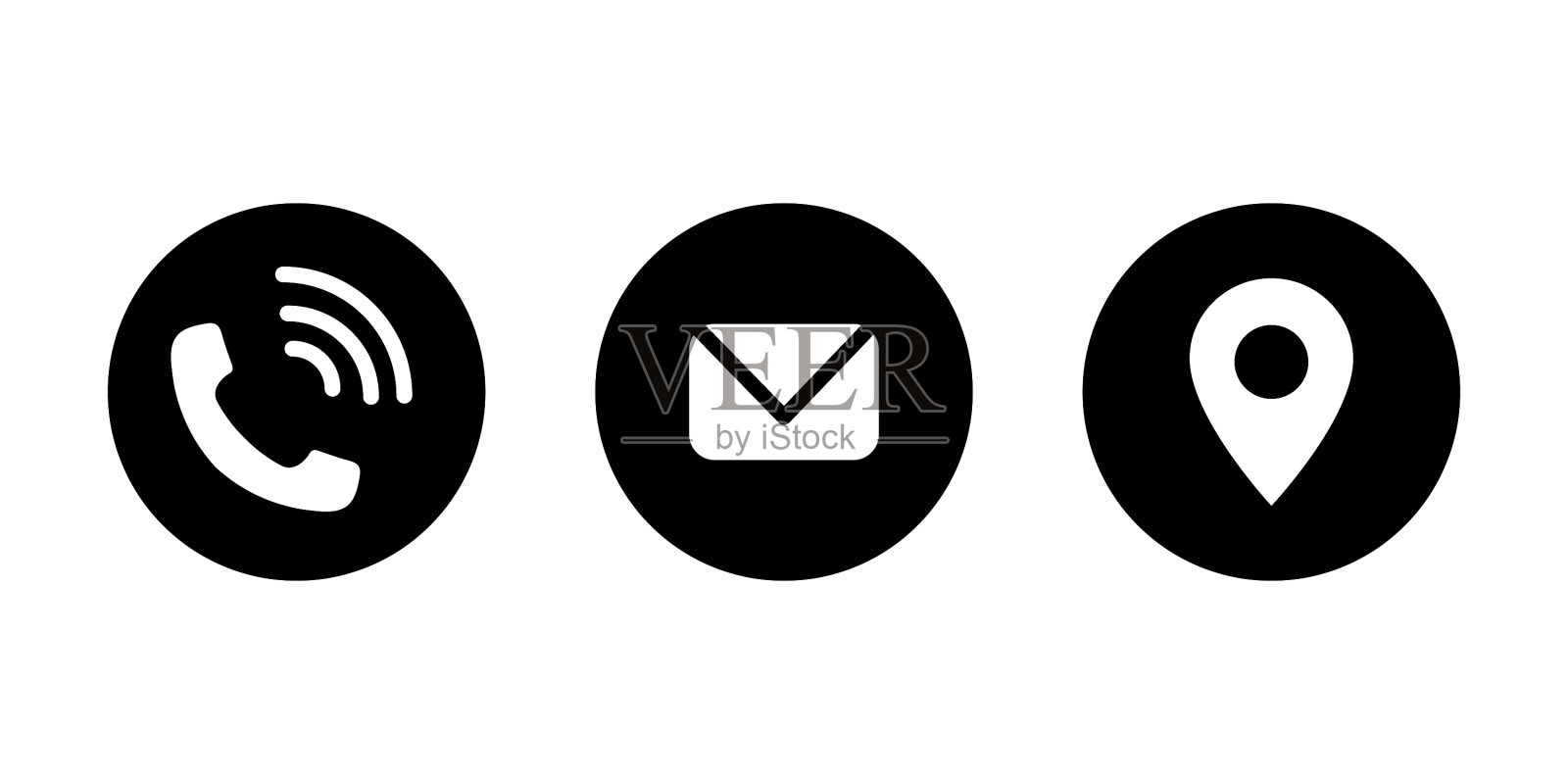 白色背景下数字特写镜头图标素材