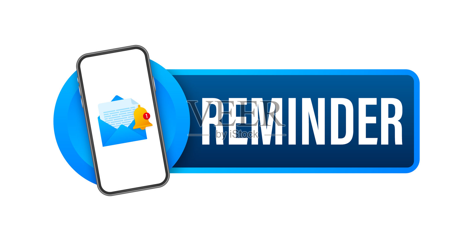 启用提醒通知邮件通知插画图片素材