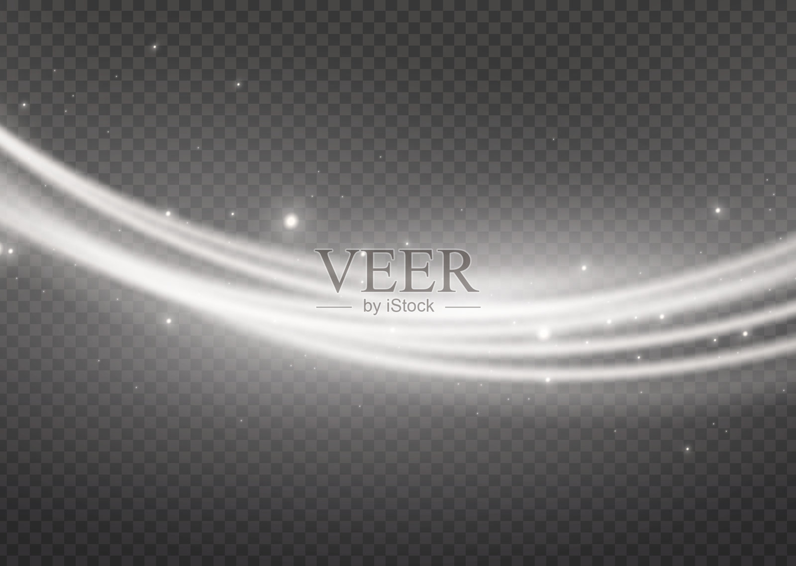 白色模糊的痕迹波波光速线插画图片素材