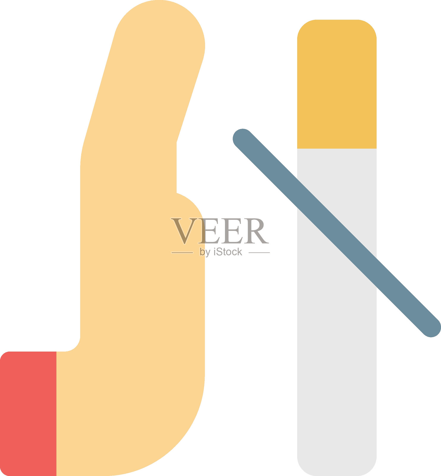 停止插画图片素材