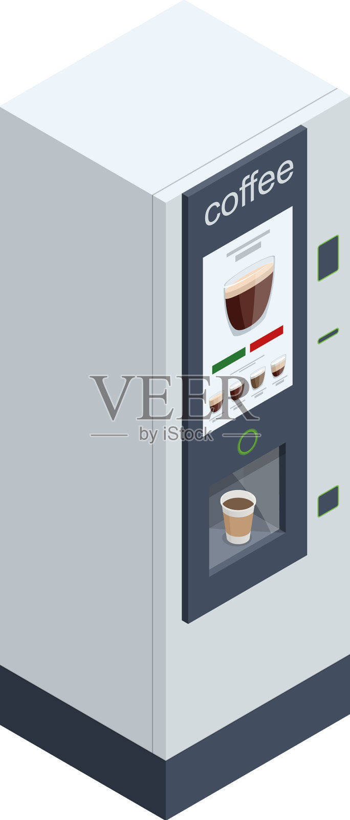 提供等距自助咖啡机设计元素图片