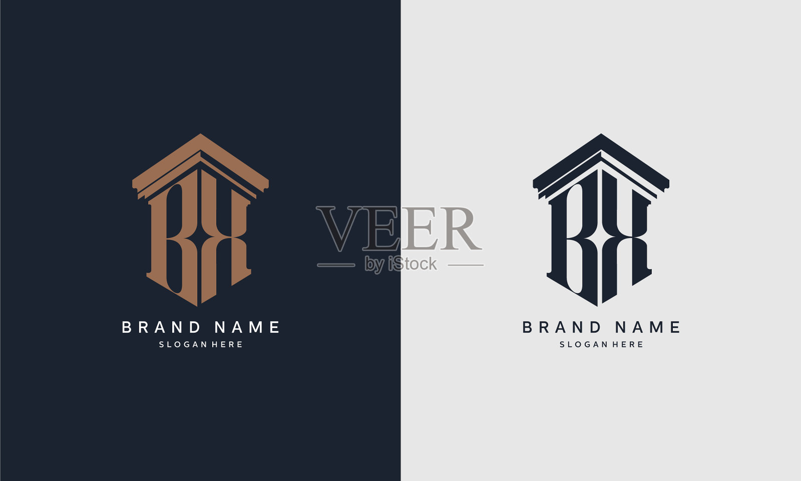 首字母bx标志与支柱元素最适合法律插画图片素材