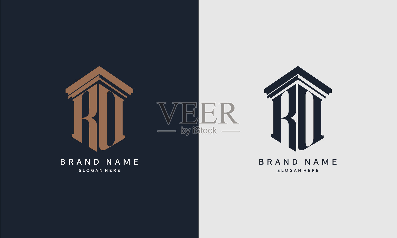 首字母rd标志与支柱元素最适合法律插画图片素材