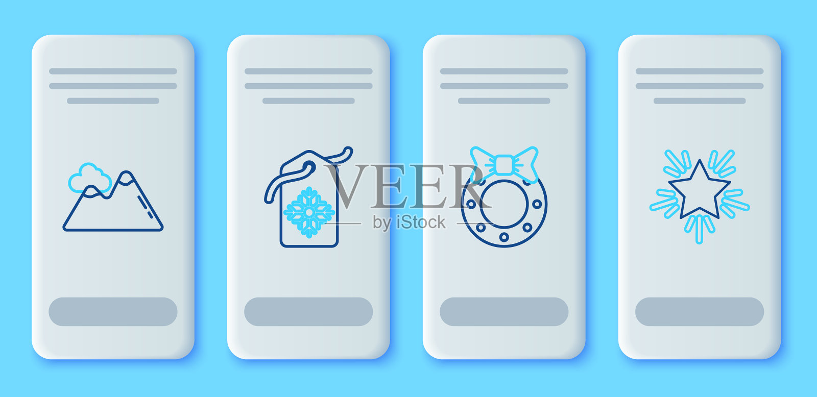 设置线价格标签与铭文销售图标素材