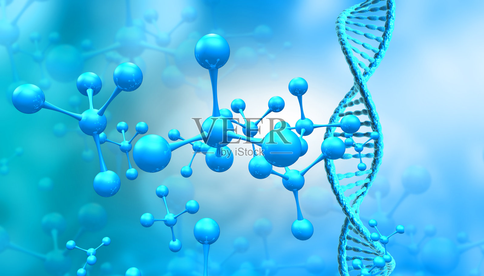 DNA链分子结构照片摄影图片