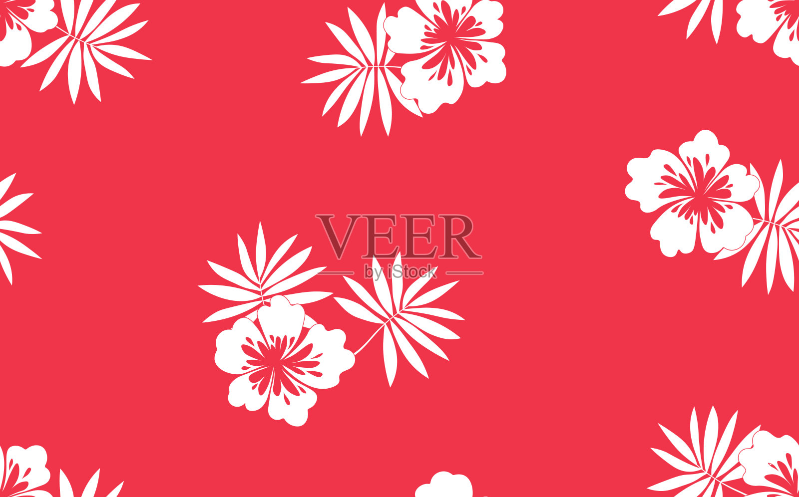 基于传统民间艺术装饰的无缝花卉图案。彩色的花在颜色的背景。北欧风格。瑞典北欧风格。矢量插图。简单的简约的模式插画图片素材