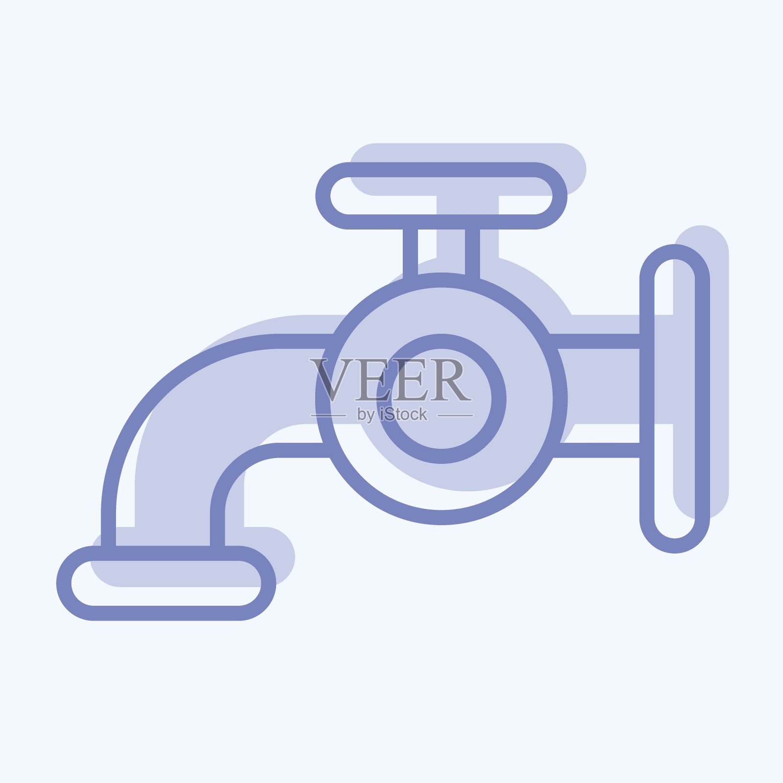 图标的水。洗衣标志。两个音调的风格。简单的设计可编辑。简单的插图,适合印刷插画图片素材