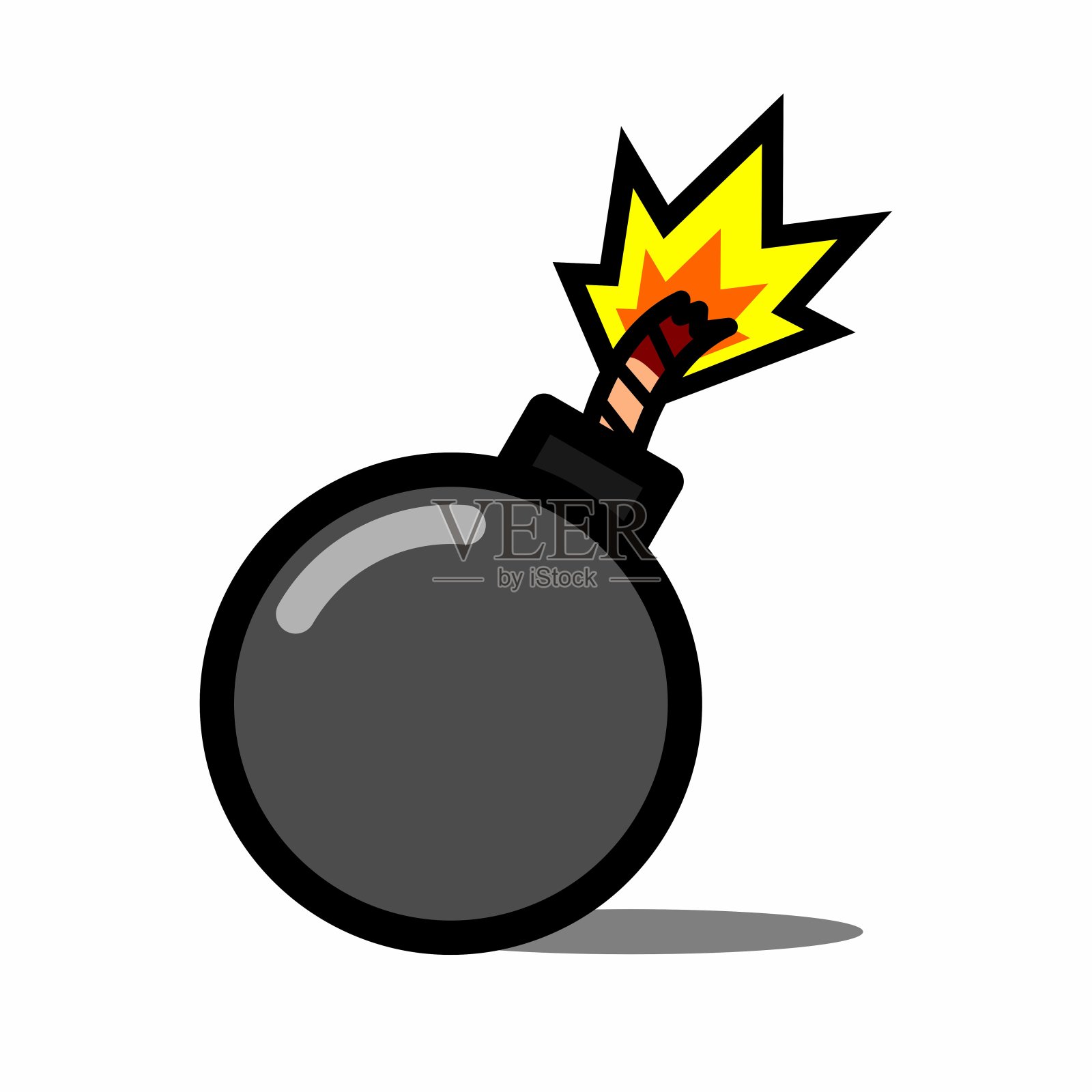 炸弹球卡通矢量插图设计元素图片