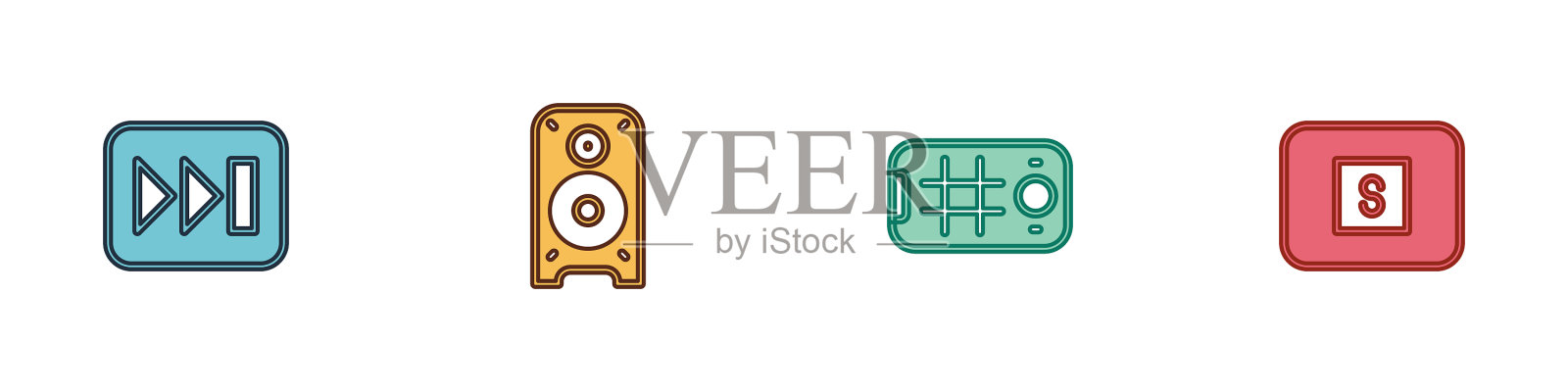 手机设置快进立体声自拍图标素材