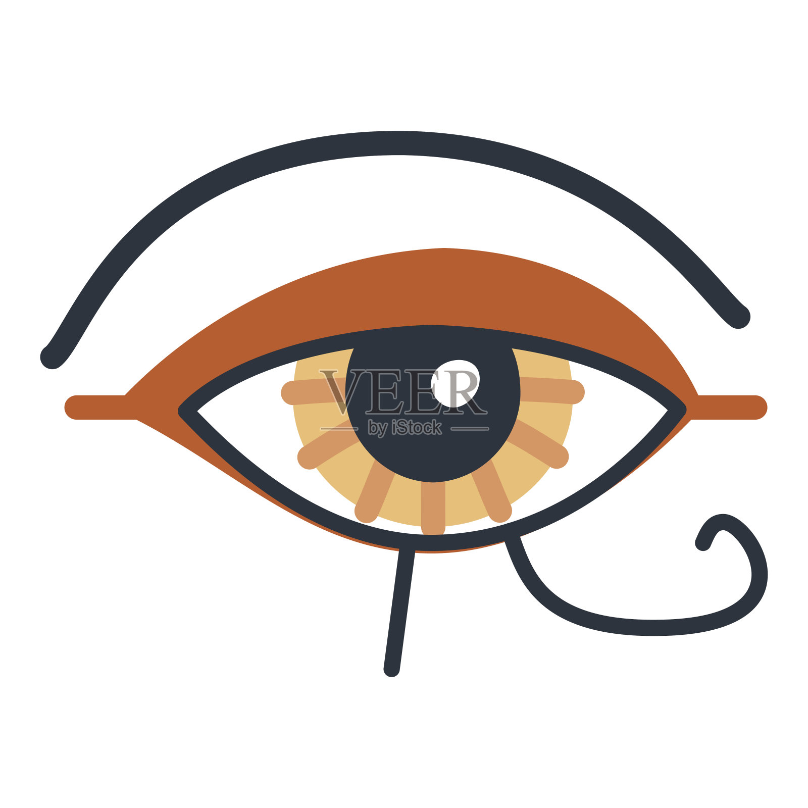 邪恶的涂鸦。手画巫术眼护身符,神奇的神圣符号插画图片素材