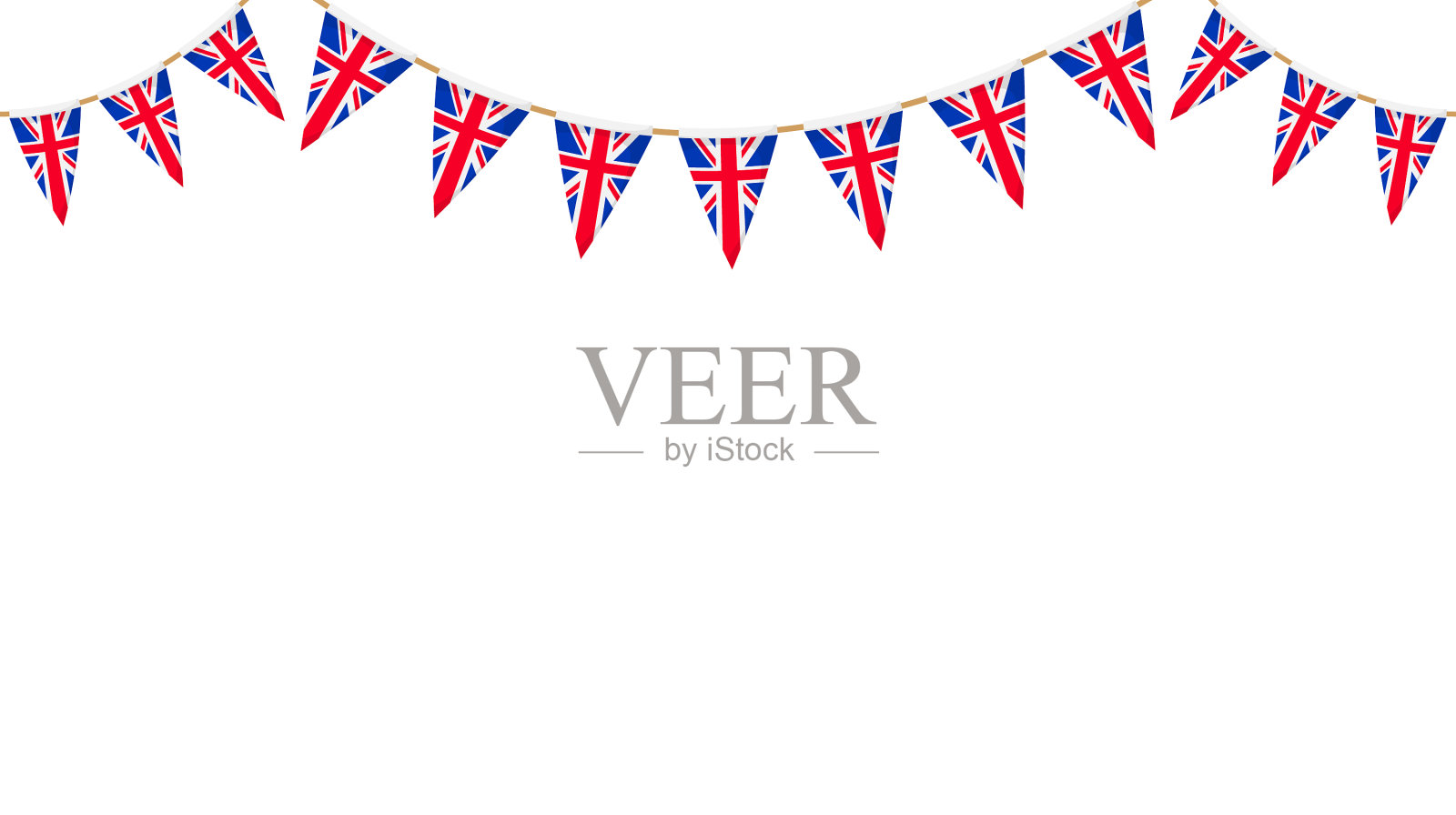 英国国旗花环英国国旗旗链插画图片素材