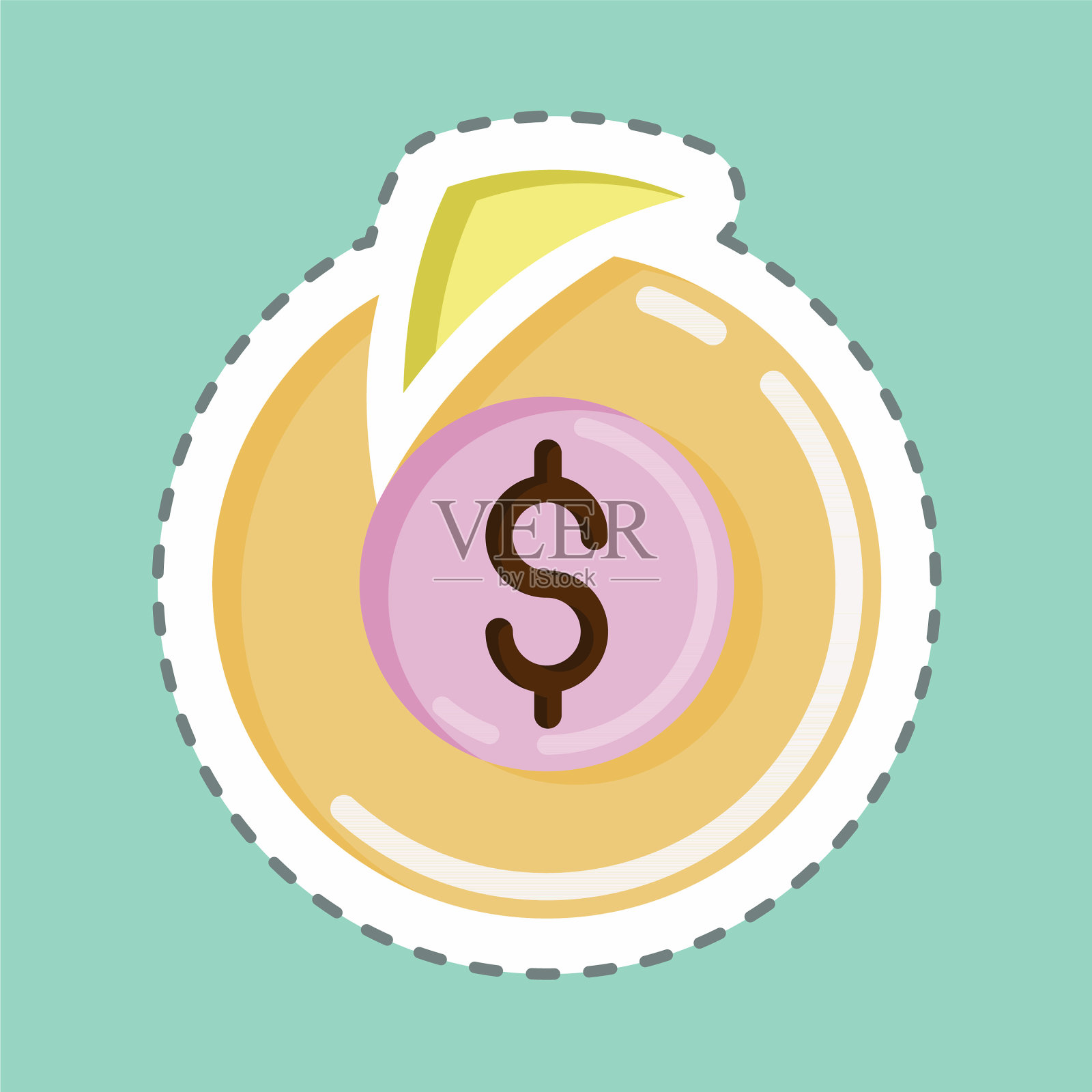 贴纸线切基本适合收入插画图片素材